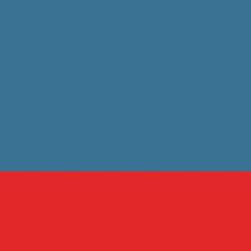The Dog’s Bed Replacement Outer Cover, Oxford Fabric, Blue with Red Trim & UK Flag, Small