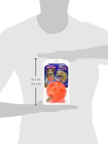 Omega Paw Authentic Tricky Treat Ball - Orange, Medium (3.5") (Pack of 6)