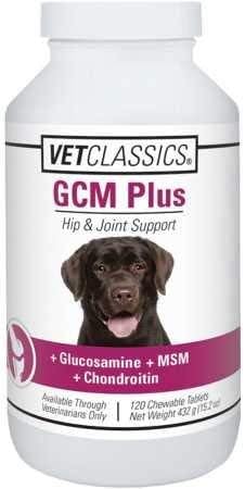 Vet Classics GCM Plus Hip & Joint Support Supplement for Dogs - 120 Ct