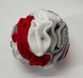 Glory To Dog Puppy/Small Breed Snuffle Dog Ball Toy Scarlet White and Gray