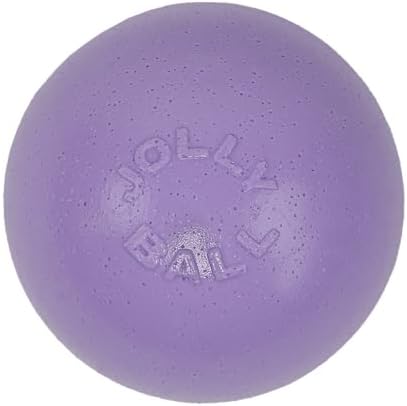 Jolly Pets Bounce-n-Play Dog Toy Ball, 8 Inches/Large, Light Purple | Durable large dog ball for dogs over 60 lbs, made from tough JollyFlex material that won't deflate when punctured and floats