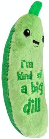 Catstages Crunchy Pickle Kicker Cat Toy – Plush Crinkle Toy with Catnip and Dental Mesh, 6.5" (Pack of 2)