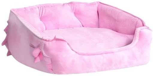Pink Dog Bed for Small Breeds Breathable Princess Bowknot Puppy Cat Cushion