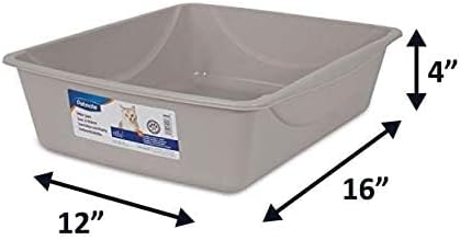 Petmate Open Cat Litter Box, Blue Mesa and Mouse Grey, Medium