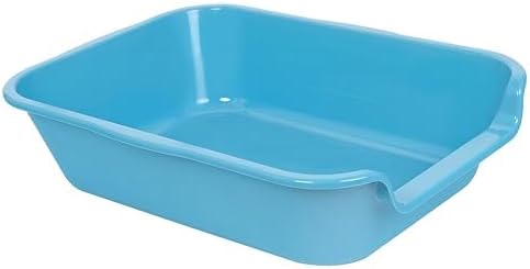 Extra Large Low Entry ABS Cat Litter Box, Blue, 20" L x 15.5" W, 1 Pack | Durable low entry litter box, non-stick, odor-free, ideal for seniors, kittens, rabbits, large cats and multi-pet homes.