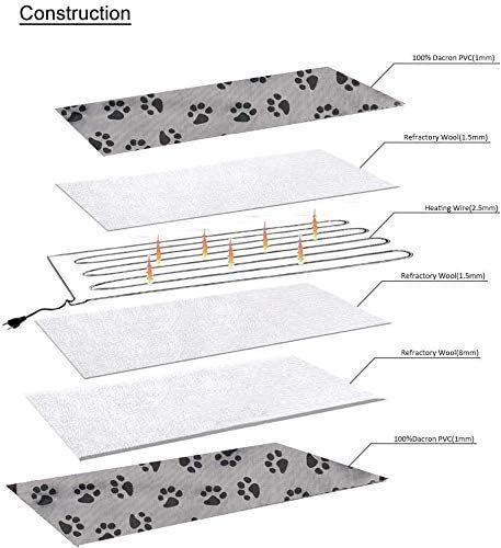 Pet Heating Pat for Dogs Cats Puppy Heating pad for whelping Box