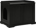 unipaws Cat Litter Box Enclosure Furniture, Hidden Litter Box Cover