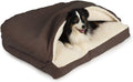 Snoozer Rectangle Cozy Cave Dog Bed, Hooded Dog Bed, Hot Fudge (L)