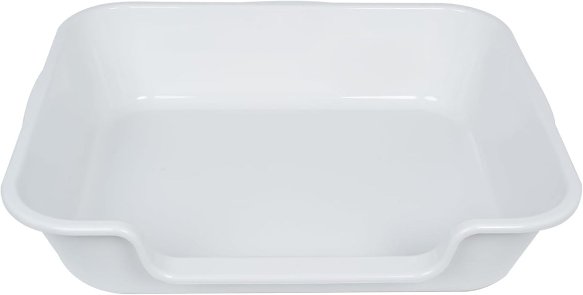 Extra Large Low Entry ABS Cat Litter Box, Light Gray, 24" L x 20" W, 1 Pack | Durable low entry litter box, non-stick, odor-free, ideal for seniors, kittens, rabbits, large cats and multi-pet homes.