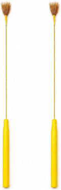 Cat Teaser Wands 2 Pack, Mini Natural Feather Cat Toys
