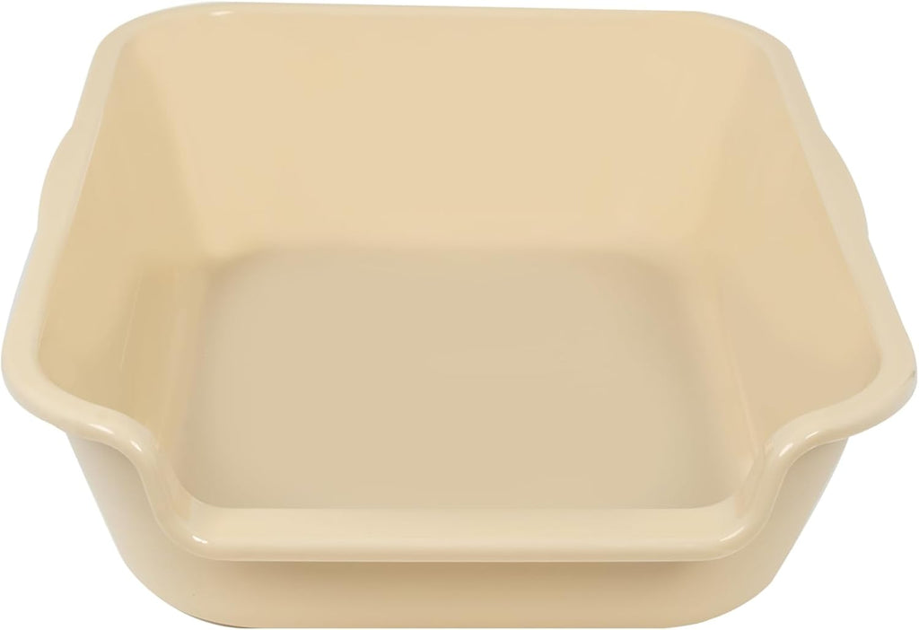 Extra Large Low Entry ABS Cat Litter Box, Yellow, 20" L x 15.5" W, 1 Pack | Durable low entry litter box, non-stick, odor-free, ideal for seniors, kittens, rabbits, large cats and multi-pet homes.
