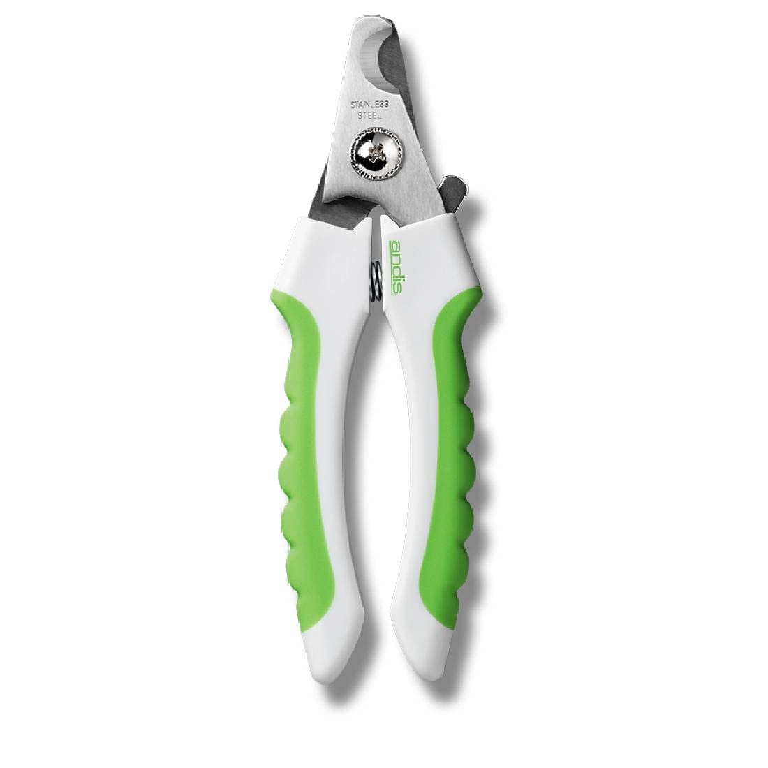 Andis 65700 Animal Nail Cutter for Small Breeds - Stainless Steel Blades with Sharp Efficiency - Designed for Repeated Use & Recommended by Pet Trainers – Medium Size & White/Green