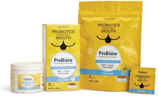 Probiora for Dogs | Dog Probiotic Supplement for Oral Care | Pet Probiotics to Reduce Bad Breath | Dog Nutritional Supplement for Dental Health | 30 Servings (30 Servings (Pack of 3), Jar)