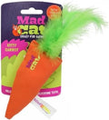 Mad Cat Kitty Carrot 100% Filled Catnip and Silvervine Soft Cat Toy, 1 Pack