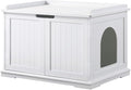 unipaws Cat Litter Box Enclosure Furniture, Hidden Litter Box Cover