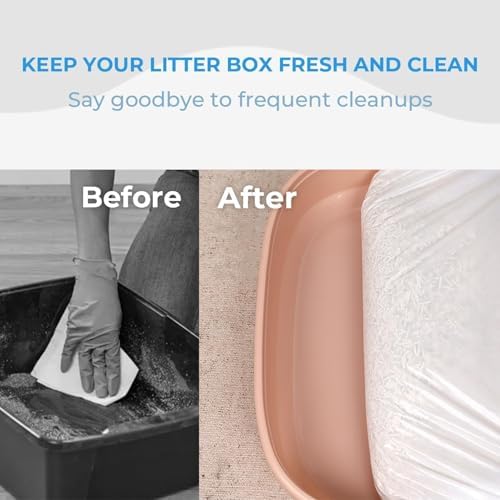 Cat Litter Box Bags, 120-Pack, 55 * 30CM,Compatible with PURA X, PURA MAX and PURA MAX 2 Self-Cleaning Litter Box