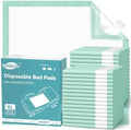 MILDPLUS Bed Pads with Adhesive Strips 30''X36'', 30 Count Chucks Disposable Underpads Extra Large Thicker Incontinence Pads for Unisex Adult, Senior, Kids and Pet (with Adhesive) (Pack of 6)