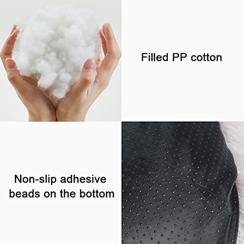 Cat Beds for Indoor Cats - Cat Bed Washable 24 inches, Dog Beds for Small Medium Dogs, Anti Anxiety Round Fluffy Plush Faux Fur Cat Bed, Thick Bottom (Dark, Large 24" L x 24" W)