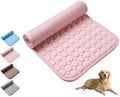 Pet Cooling Mat, ICY nap Dog mat, Portable Washable Ice Silk Cooling Pad for Dogs Cats, Breathable Foldable Mat for Large Small Dogs, Summer Cool Mat for Kennel Floor Car Sofa(Pink,X-Large)