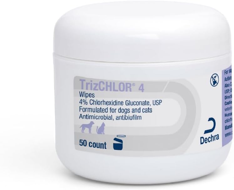 4 Wipes for Dogs and Cats, 50 Count | Antibiofilm; Packaging May Vary
