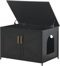 unipaws Top Opening Cat Litter Box Enclosure Furniture, Flip Top Design