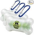 Pogi's Dog Poop Bag Dispenser with Metal Carabiner Clip - Includes 15 Pogi's Poop Bags for Dogs (Pack of 3)