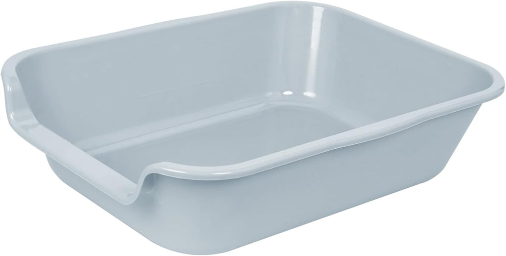 Extra Large Low Entry ABS Cat Litter Box, Grey, 20" L x 15.5" W, 1 Pack | Durable low entry litter box, non-stick, odor-free, ideal for seniors, kittens, rabbits, large cats and multi-pet homes.