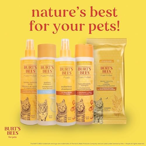 Burts Bees for Pets Waterless Cat Shampoo Spray, 10 Fl Oz, 2-Pack