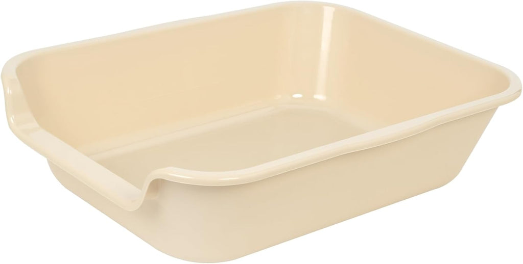 Extra Large Low Entry ABS Cat Litter Box, Yellow, 20" L x 15.5" W, 1 Pack | Durable low entry litter box, non-stick, odor-free, ideal for seniors, kittens, rabbits, large cats and multi-pet homes.