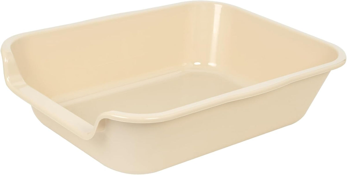 Extra Large Low Entry ABS Cat Litter Box, Yellow, 20" L x 15.5" W, 1 Pack | Durable low entry litter box, non-stick, odor-free, ideal for seniors, kittens, rabbits, large cats and multi-pet homes.