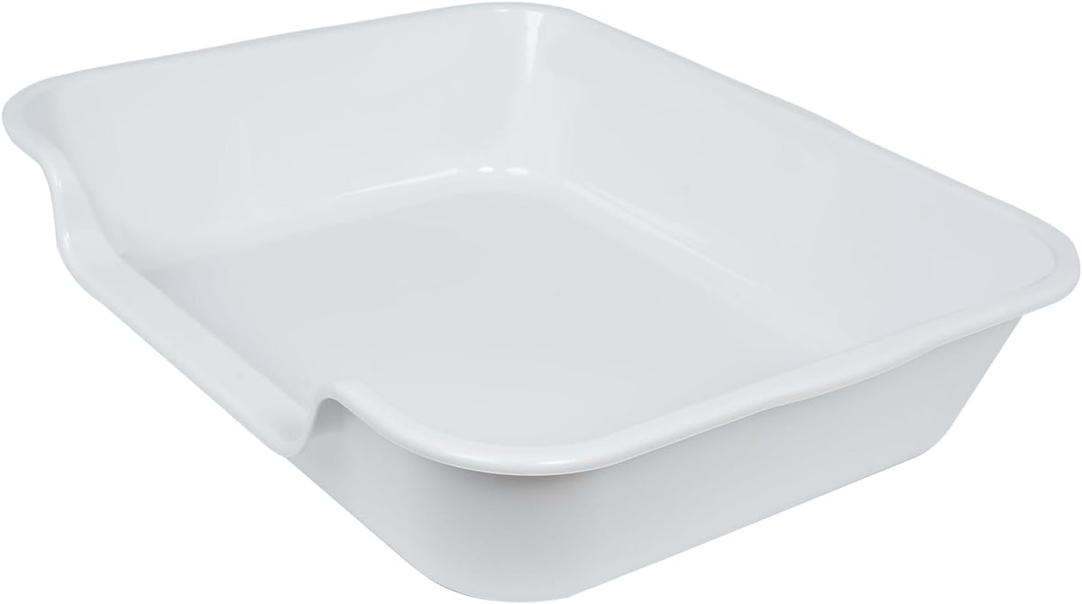 Extra Large Low Entry ABS Cat Litter Box, Grey, 24" L x 20" W, 2 Pack | Durable low entry litter box, non-stick, odor-free, ideal for seniors, kittens, rabbits, large cats and multi-pet homes.