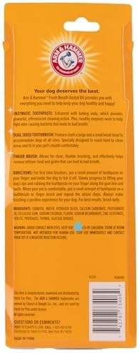 Arm & Hammer Enzymatic Dog Dental Care Kit, Chicken Flavor, 2.5 Oz, 48-Pack | Baking soda toothpaste, poultry flavor, double-sided toothbrush and finger brush included 
