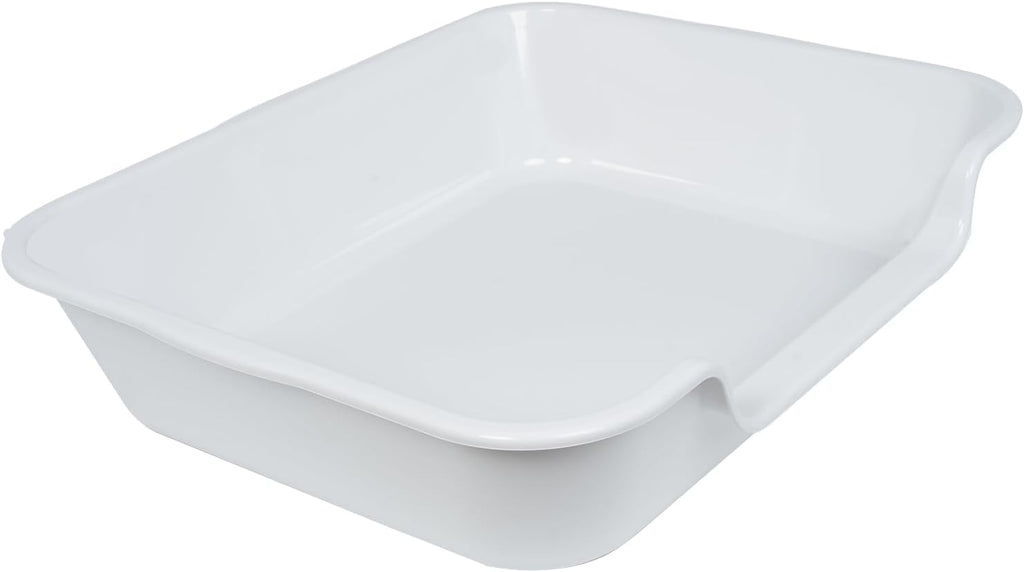 Extra Large Low Entry ABS Cat Litter Box, Light Gray, 24" L x 20" W, 1 Pack | Durable low entry litter box, non-stick, odor-free, ideal for seniors, kittens, rabbits, large cats and multi-pet homes.