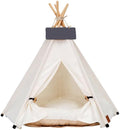 Dog Teepee Bed Cat Tent Portable Houses Pet Puppy with Cushion