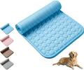 Pet Cooling Mat, ICY nap Dog mat, Portable Washable Ice Silk Cooling Pad for Dogs Cats, Breathable Foldable Mat for Large Small Dogs, Summer Cool Mat for Kennel Floor Car Sofa(Blue,Medium)