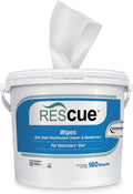 REScue One-Step Disinfectant Cleaner & Deodorizer Wipes for Vet Use – Cleaner for Kennels, Litter Boxes, Vet Offices, Pet Grooming Surfaces – Extra Large, 160-Count Wipes Bucket (1 Pack)