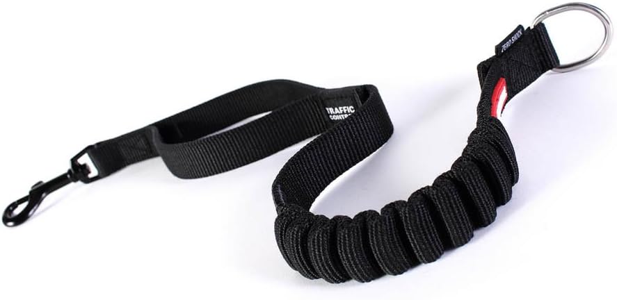 EzyDog Zero Shock Leash Extension, 24" Bungee Leash Extender - Black