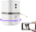 Petalk AI II Dog Camera with Auto Treat Dispenser, No Subscription Fee, 1080p HD, 180° Full-Room View 2-Way Audio, Night Vision, 2.4GHz WiFi Only
