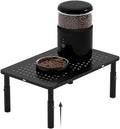 W‌SOWX Adjustable Automatic Cat Feeder Stand, Elevated Cat Food Stand,Black