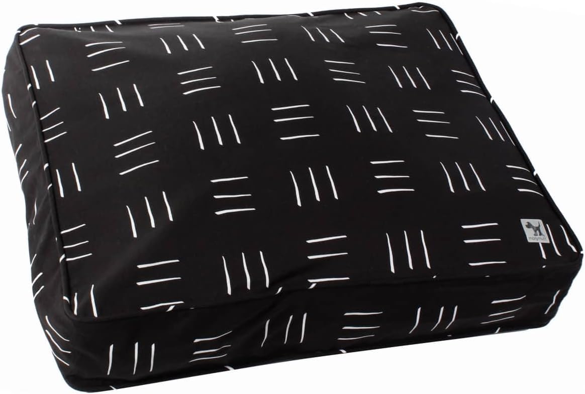 Molly Mutt Black & White Dog Bed Cover, Non-Toxic & 100% Cotton, 36"x45"x5"