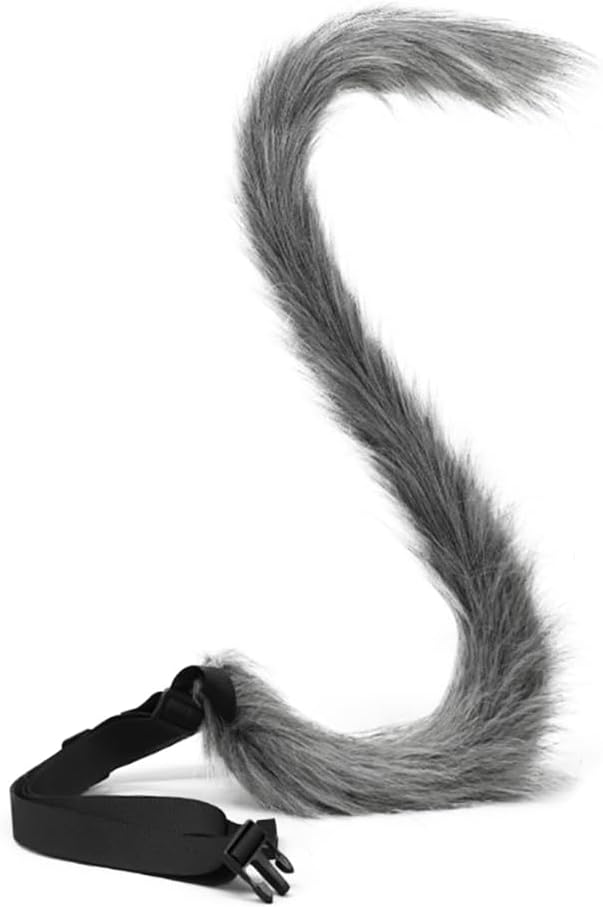 Cat Tail Cosplay 31.5" Long Plush Animal Tail for Halloween Party Fancy Dress Costume Accessories