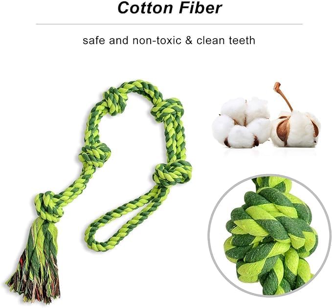 SHARLOVY Dog Toys for Large Dogs and Aggressive Chewers | Indestructible XL Durable Dog Toy,5-Knot Rope Tug,Heavy Duty Chew Sturdy Cotton Knot Rope Toy for Large Breed Dogs