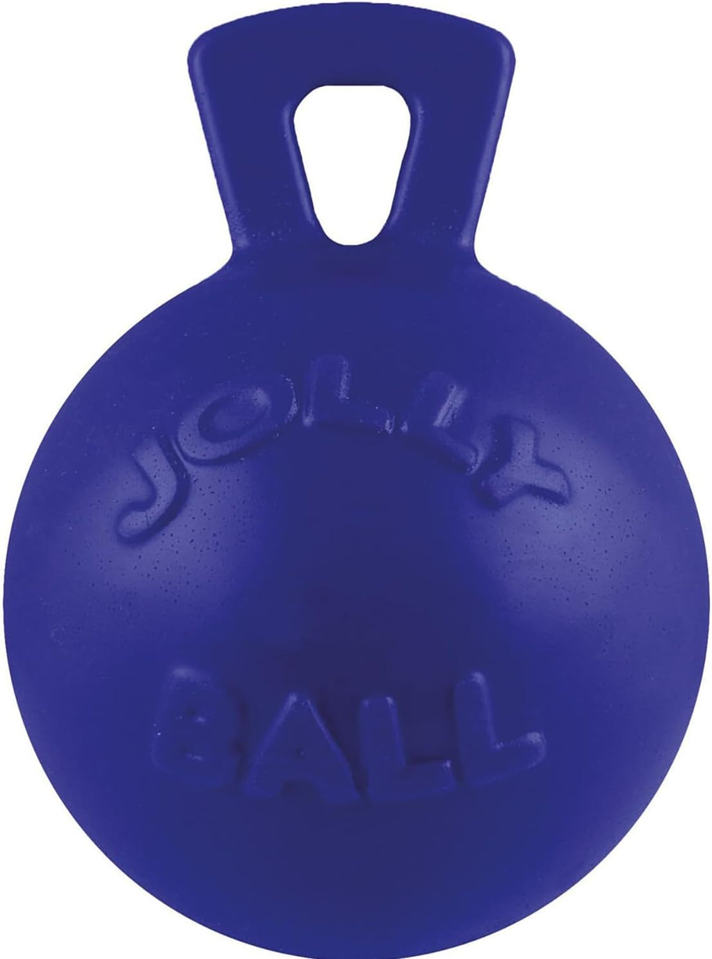 Jolly Pets Tug-n-Toss Heavy Duty Dog Toy Ball with Handle, 4.5 Inches/Small, Orange