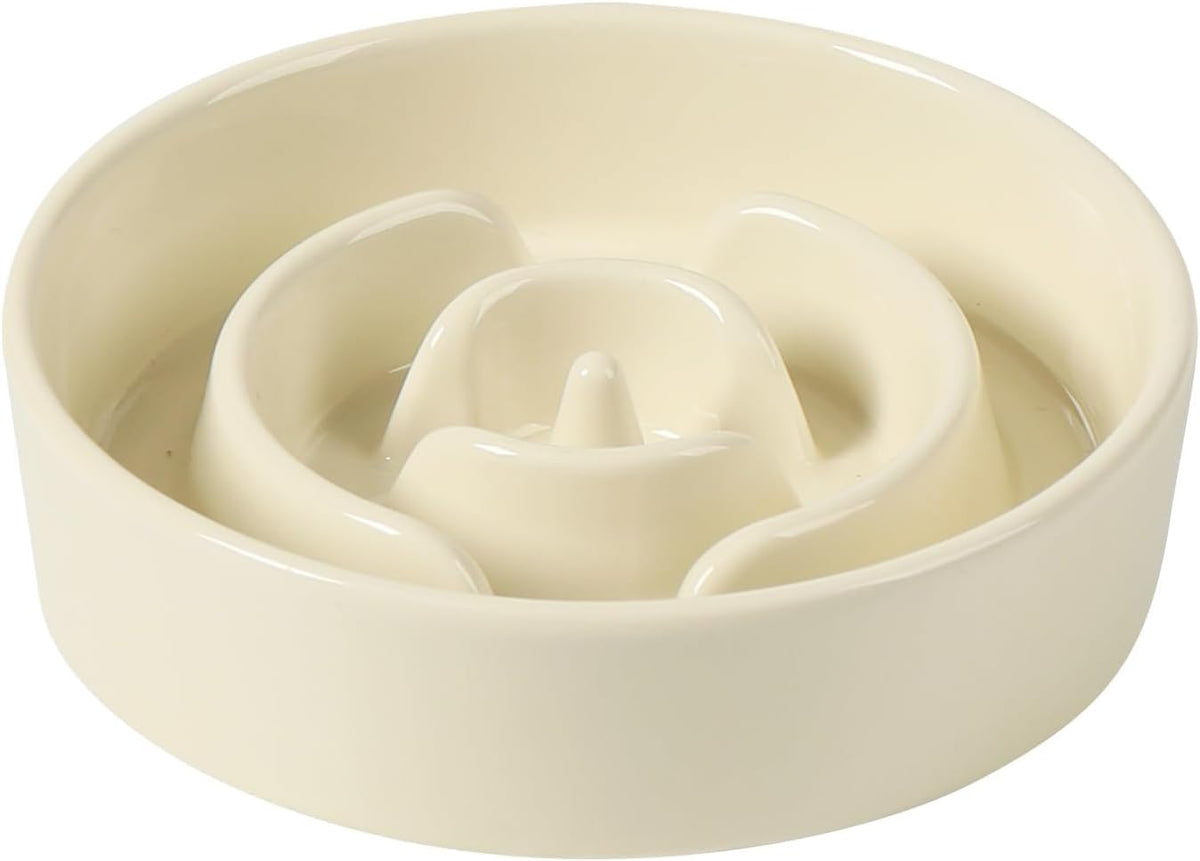 Havniva Ceramic Slow Feeder Dog Bowls, 6.1 in Slow Feeder for Small Breed