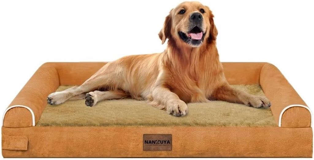 NANUYA Orthopedic Dog Bed for X-Large Dogs, 40 x 32 Inch, Orange