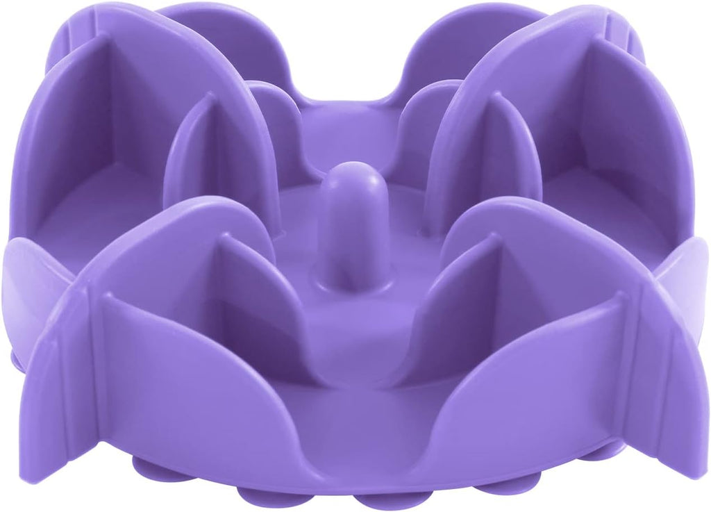Jaoul Slow Feeder Dog Bowls Insert for Large Breed, 7 Inch Cuttable Slow Feeder Insert with 32 Octopus Suction Cups for Medium Large Size Dog Food Bowl (X-Large, Purple)