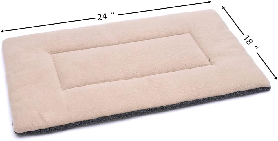 Dog Bed Mat 24x18, Washable Flat Pet Bed, Reversible Dog Crate Pad