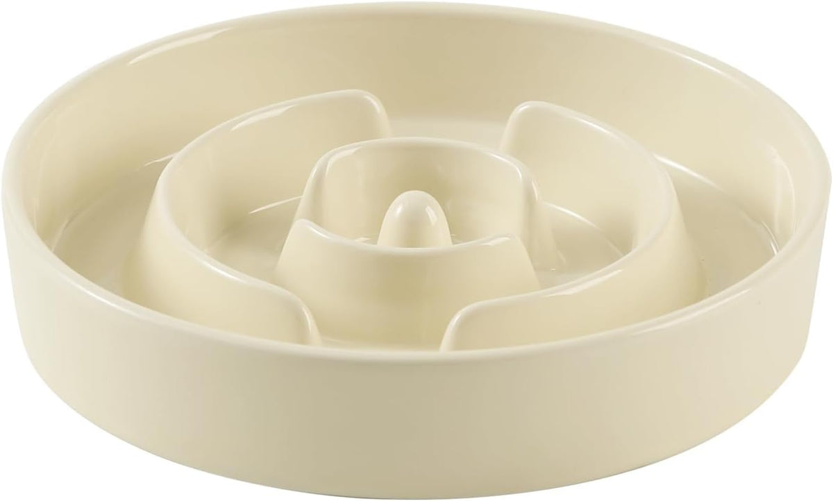 Havniva Ceramic Slow Feeder Dog Bowls, 7.3 in Slow Feeder for Small Breed