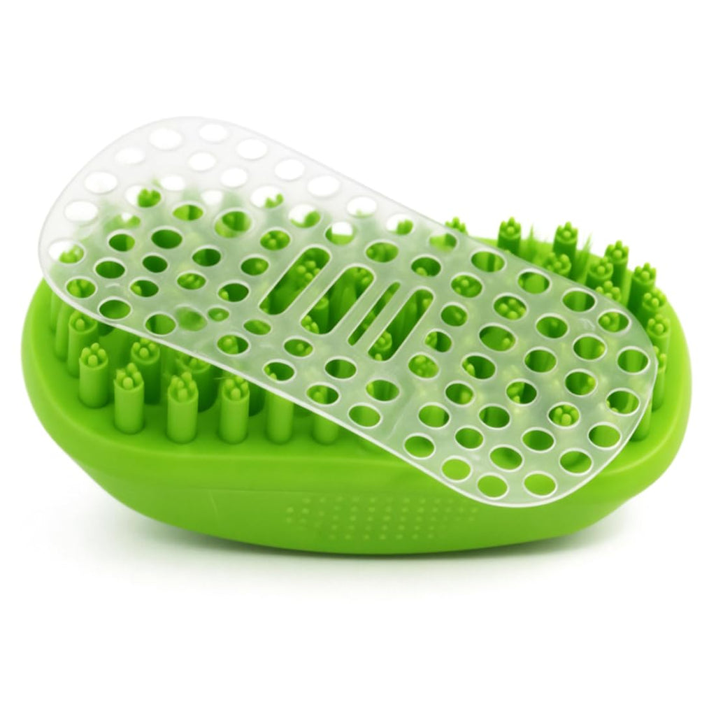 Rubber Curry Brush for Short Haired Dogs, Gentle Curry Comb
