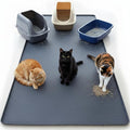 Cat Litter Mat, Extra Large 51"x25.6" Silicone Litter Box Mat, High Edge | Kitty Litter Mat for Auto Litter Box Areas, Waterproof Non-Slip Litter Mat, Easy Clean, Raised Lip Contains Multi-Cat Mess